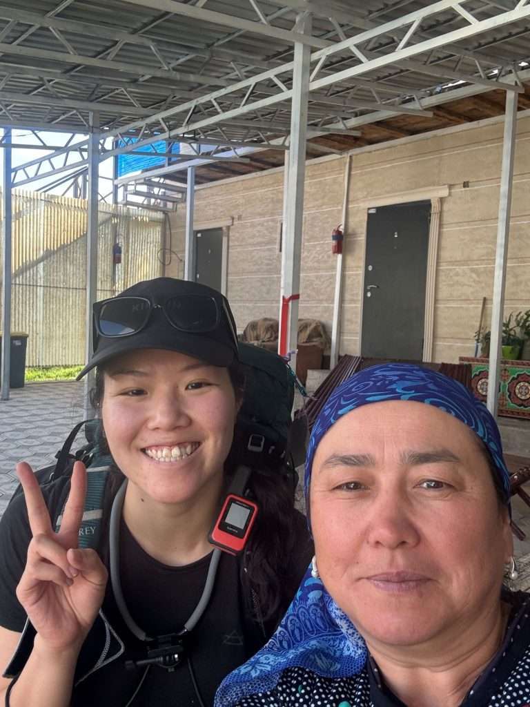 A selfie with my host at Baitor Guesthouse, Jyrgalan before setting off.