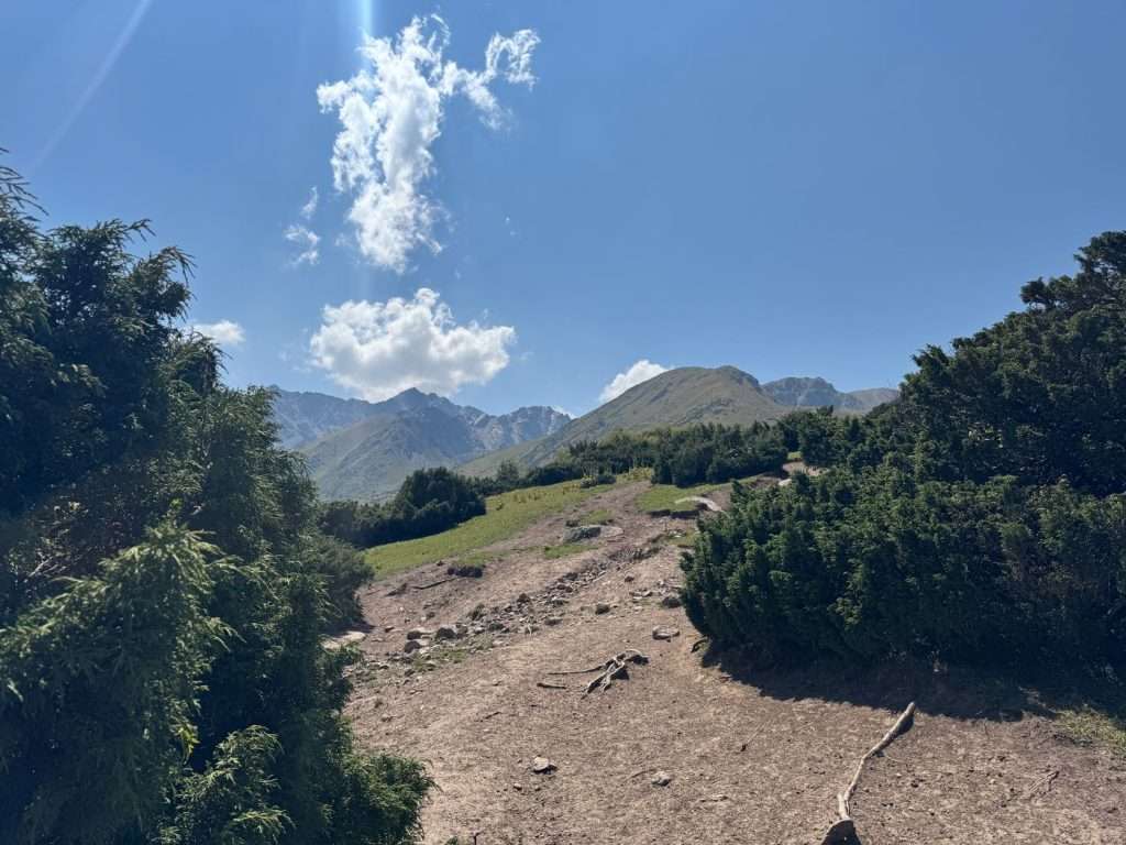View of the Ak Suu traverse trail