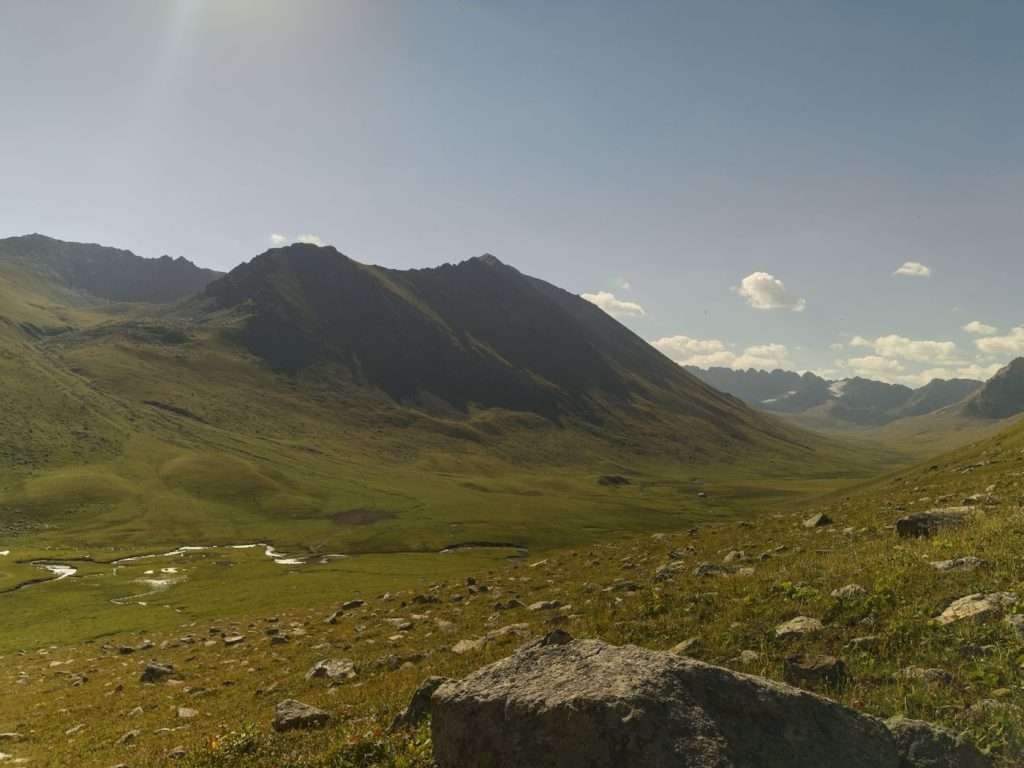 View of Jyrgalan valley from the climb to the Terim Tor Pass